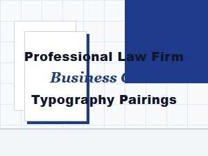 Professional Law Firm Business Card Typography Pairings